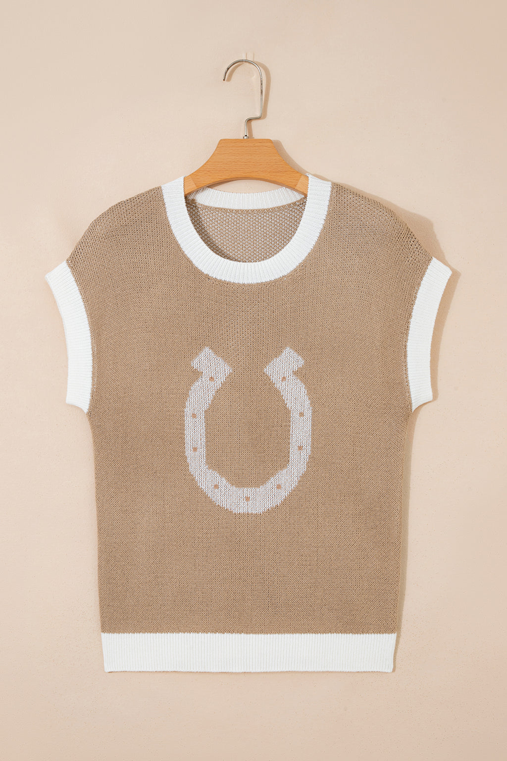 Horse Shoe Short Sleeve Sweater
