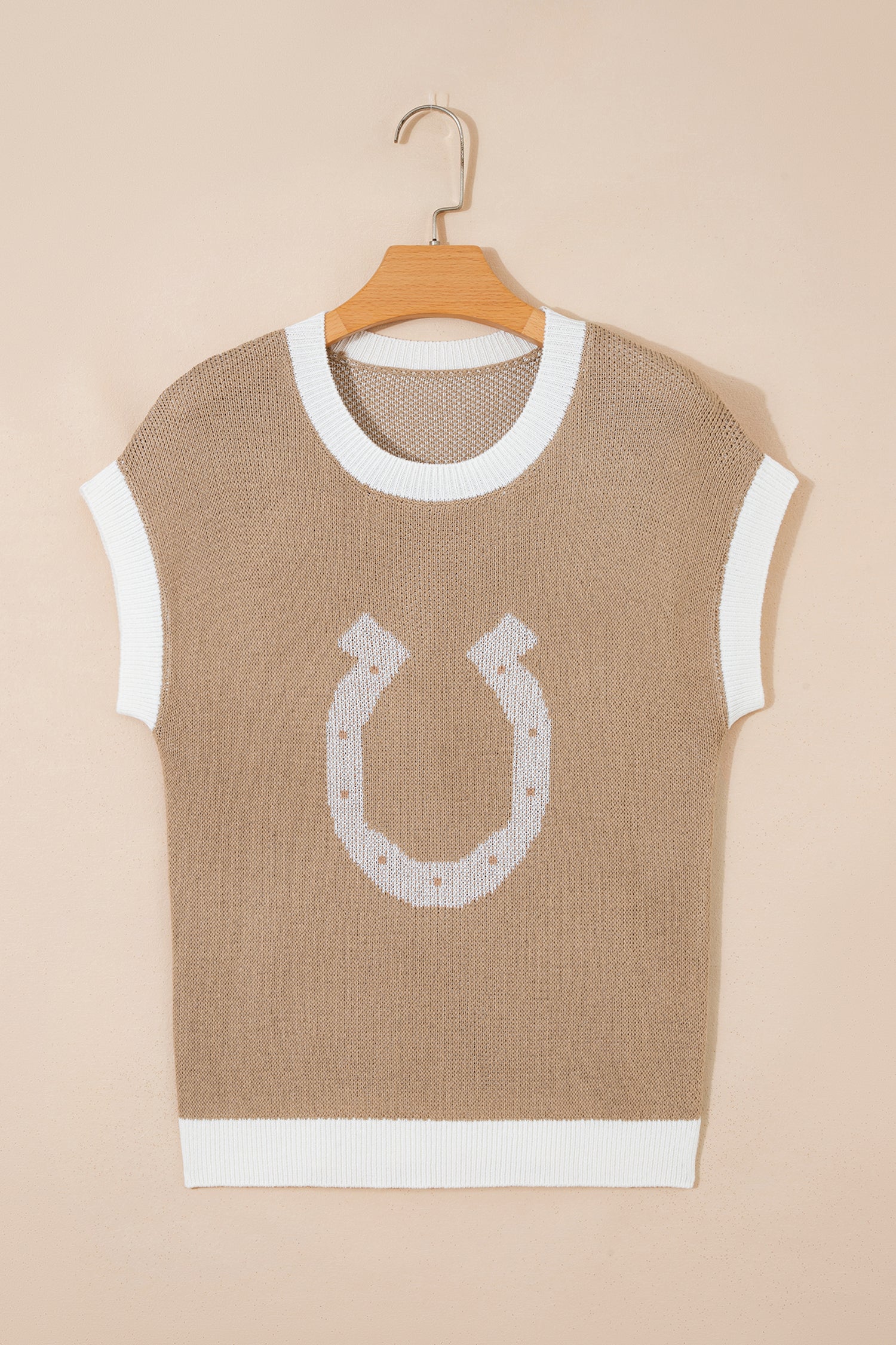 Horse Shoe Short Sleeve Sweater